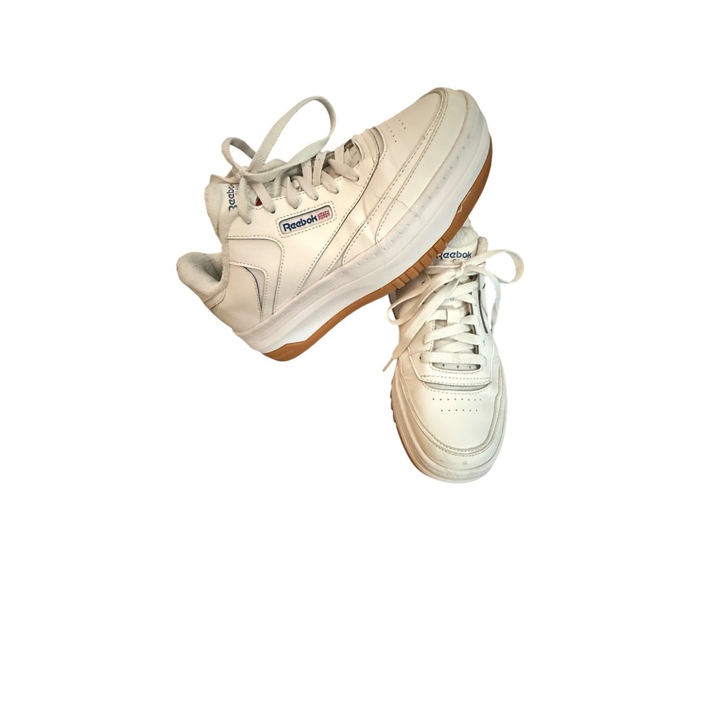Reebok Club C Extra Women's White Leather Platform Sneakers Gum Sole Size 7